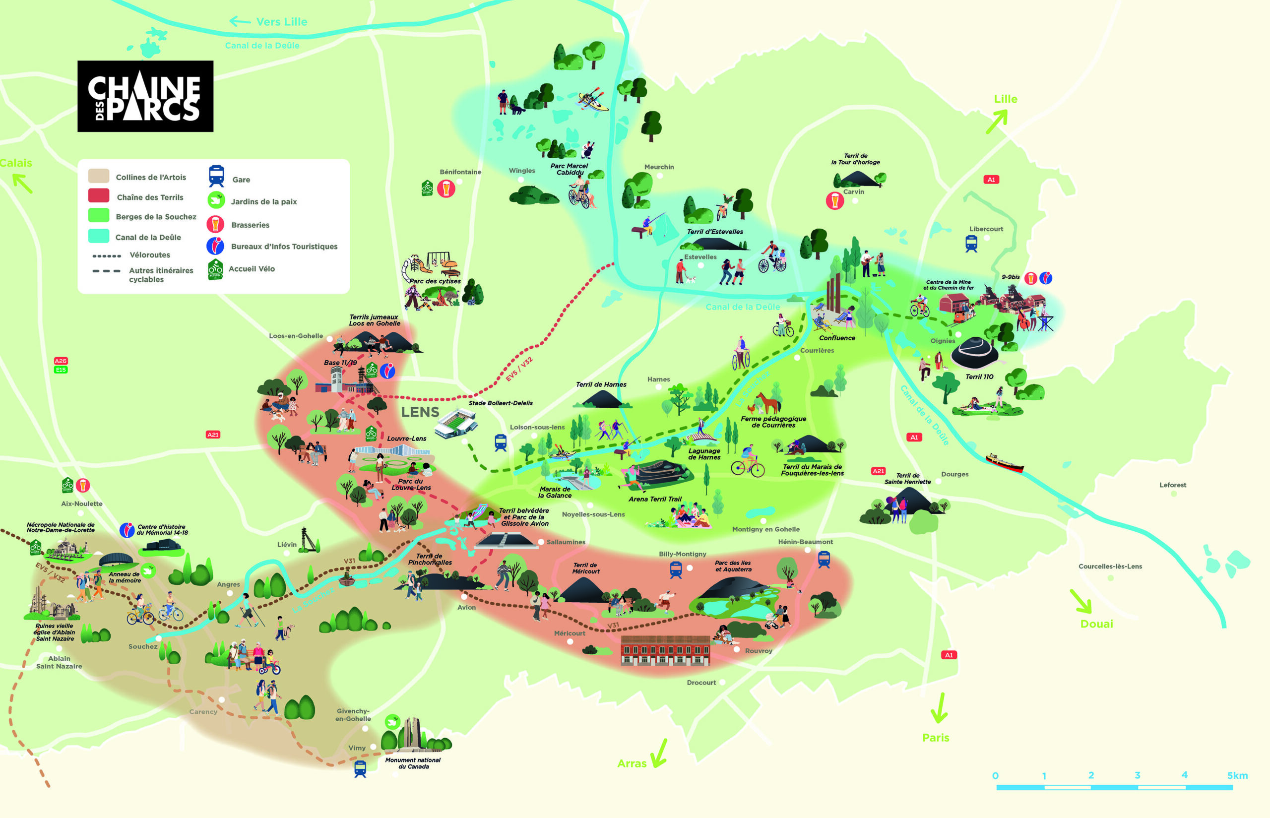 Carte chaine des Parcs