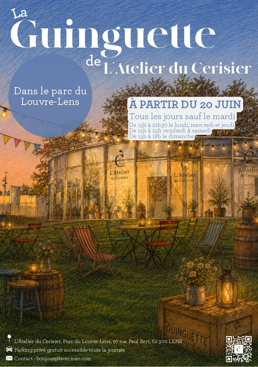 La guinguette de l'Atelier du Cerisier au Louvre-Lens