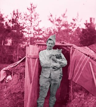 Visuel de l'affiche Poilus : Histoire des chats et chiens de la Grande Guerre ©ECPAD